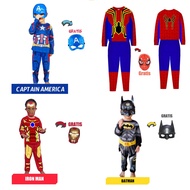 Free Original Non-Fabric Mask/SUPERHERO Character Children's Clothing Suits Ages 1-8 Years/Boys Costumes/Boys Clothes THOR HULK IRONMAN BATMAN Character