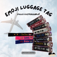 [SG LOCAL] Embroidery Emoji Luggage Tags/Straps (Comes with 1 complimentary emoji) | Travel | [Lead 