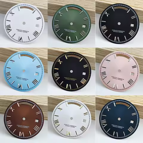 Miyota 8285 dial 31mm S Logo Roman dial Green Luminous dial suitable for Miyota 8285 movement Watch 