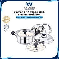 Diamond NX Range Idli & Steamer Multi Pot Induction base with Stainless Steel Lip