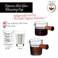 CaffeTeCo – 30ml/60ml Espresso Shot Glass / Espresso Measuring Cup / Espresso Shot Cup/ Espresso Cof