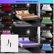 Bedsheet 3in1 Satin Silk Bedsheet with Pillowcase Set Bedsheet Fully Garterized Bedsheet Pillowcase