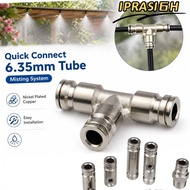 IPRASI6H 1/4” Pipe Slip Lock Connector, Push-to-Connect OD 6.35mm Tube Pipe Fitting Nozzle, Straight