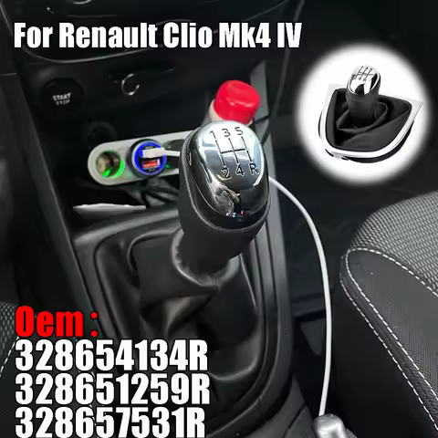 For Renault Clio 4 IV MK4 5 Speed Gear Shift Knob Manual Stick Head Shifter Lever Handle Car Interio