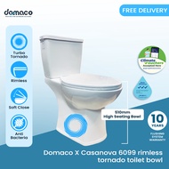 Domaco X Casanova 6099 rimless tornado 510mm high sitting toilet bowl