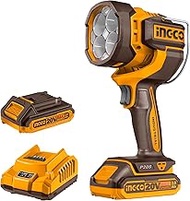 Ingco 20V Lithium-Ion Cordless Torch 2000 Lumens, 3 Mode Settings, Adjustable Head, Hands-Free Desig