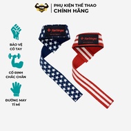 Harbinger Padded Cotton Lift Straps Flag Gym Back Straps