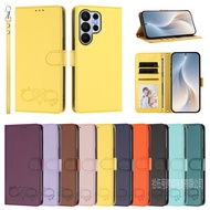 Compatible for Samsung S26e love leather case s25U A27 happy English A57 5G bracket A37 mobile phone