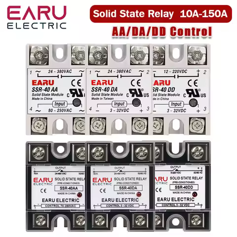 SSR-25DA SSR-40DA SSR-40AA SSR-40DD SSR 10A 25A 40A 60A 80A 100A DD DA AA Solid State Relay Module f