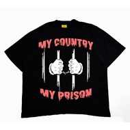 Wavtanta Tshirt Oversized Unisex - My Country My Prison