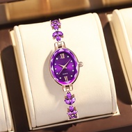 Ready Stock Bracelet Watches Hot-selling Violet Petal Light Luxury Jewelry Ladies Wrist Watch Waterproof Women's Watch