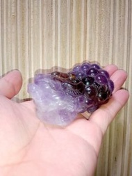 天然紫水晶貔貅雕件