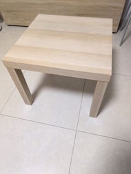 Ikea LACK小方桌 邊桌, 染白橡木紋, 55x55 公分