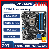 [SHIFA] เมนบอร์ด Z97 ASRock ครบรอบ Z97M LGA 1150เมนบอร์ด DDR3 32GB USB 3.1 Micro ATX รองรับ Intel Co