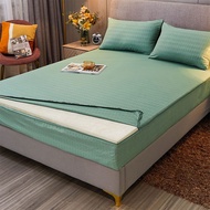 Single Mattress Cover with zip foldable (4inch) bedsheet zip cover single size with zip plain sarung penutup tilam