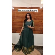 Ready to wear Chiffon Silk Weaving Jacquard Border Gown Saree