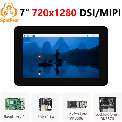 Raspberry Pi 7 inch DSI MIPI LCD TouchScreen Display 7inch 720x1280 For Luckfox Lyra RK3506/ESP32-P4