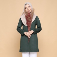 Baju Jersi Perempuan Muslimah T-shirt Labuh Baju Sukan Kayuh Basikal