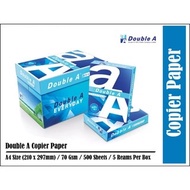 Double A A4 Paper 70GSM [500 sheet] / 1 BOX OF 5 REAMS