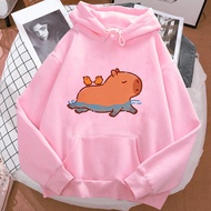 Capybara hoodies women anime aesthetic anime long sleeve top tracksuit female anime Hooded Shirt