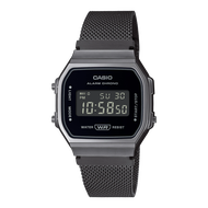 นาฬิกาข้อมือ Casio นาฬิกา รุ่น A168WEMB-1B สีดำ มินิมอล Digital ใส่ได้ทั้งผู้ชายผู้หญิง ของแท้ 100% 