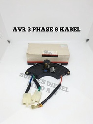 AVR Genset Generator Diesel Solar Silent 3 Phase 8 Kabel Kipor Kama