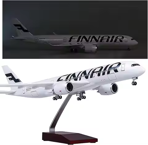 47cm Finnair A350 Simulation Civil Aviation Aircraft Model 1/142 Scale Plane Jet Airplane with Wheel