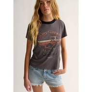 MISHIANA Australian Brand GHANDA Girls Summer Casual All-Match Thin Linen Mixed Short Sleeve T-shirt