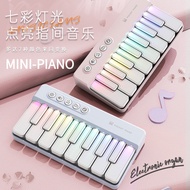 Colorful Light Pocket Piano Electronic Piano Musical Toy Multifunctional Small Piano Portable Childr