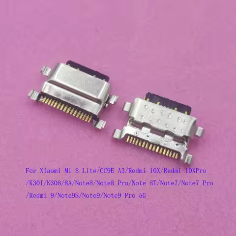 10-100Pcs Charging Dock Port Connector Usb Charger Plug For Xiaomi Mi 8 Lite CC9E A3 Redmi K30 10X 8