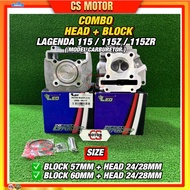 LEO COMBO HEAD BLOCK LAGENDA 115 CARB 57MM 60MM BLOK 57MM/60MM HEAD 24/28MM HEAD 24 28 COMBO
