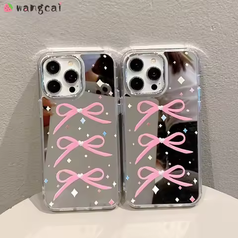 ins Style Pink Bow Phone Case For Vivo Y21 Y21S Y21D Y11D Y05 Y11 Y21 V20 X8 T5 T4 T4X T3X T3 Lite Z