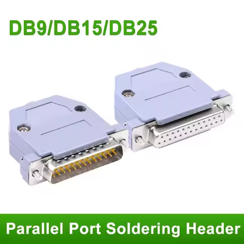 DB9/DB15 DB25 Welding Connector 9/15/25 Pin Male Female Serial/Parallel Port Soldering Plugs Plastic