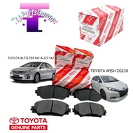 Toyota Wish Zge20,Altis Zre142,Zze142 New Front Brake Pad Parts No: 04465-YZZR3