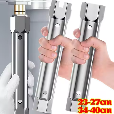23-27mm 34-40mm Pipe Spanner Socket Wrench Ratchet Sink Faucet Drain Installation for Hand Tools Wre