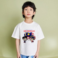 Hari Merdeka T-shirt Patriotic Girl Boy Shirts Malaysia Independence Day Top MY National Day Kid Clo