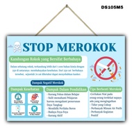 GANTUNGAN Wall decoration Poster STOP smoking educational wall display hanger stop smoking