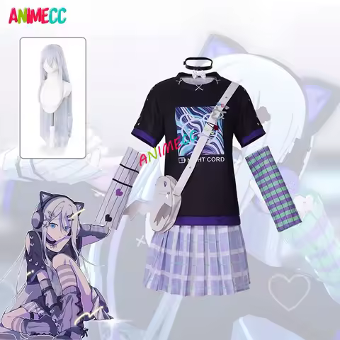 ANIMECC in Stock Yoisaki Kanade Colorful Stage Cosplay Costume Wig Anime Project Sekai Dress Hallowe