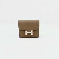 HERMES大象灰EPSOM銀釦康康短夾