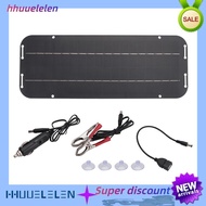 [hhuuelelen]12V 6W Solar Panels Charger Car Motorcycle Kick Scooter Portable Solar Panel Car Charger