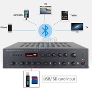 AmpAudio 120W/ 240W/ 360 Public Address Amplifier 4-Zone Selector With Bluetooth USB Amplifier Power