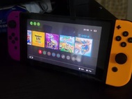 Nintendo Switch V2長續航  Switch dock 電視底座+全新未拆封 128GB SD 卡
