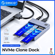 ORICO Dual-Bay NVME แท่นวางมือถือORICO เครื่องมือฟรี USB C เพื่อ NVME SSD Enclosure สำหรับคีย์ M PCI