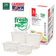 CAMBRO Pp Food grade Storage Box With Lid Easy Seal GiftSetx4 CAM1-1HFPRO4PKI-190 Airtight Container
