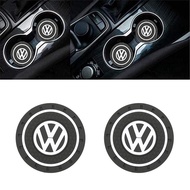 2 pieces*Volkswagen VW car anti-skid mat, water coaster, car cup holder Polo Golf Bora Jetta Tiguan 