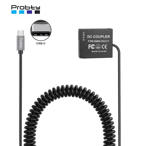 USB-C to DMW-DCC11 Dummy Battery For Panasonic Lumix GX7 GX85 GX9 TX1 TX2 GF3 GF5 GF6 ZS100 ZS200 TZ