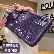 Casing VIVO Y18 4G Y38 V30 V30E 5G New dandelion Shiny Paper Gradually Color Changing TPU Soft Case 