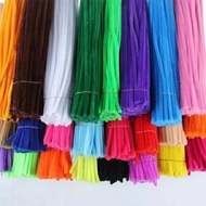 100Pcs Extra Thick Fuzzy Wire Plush Flower Kit – DIY Artificial Flower