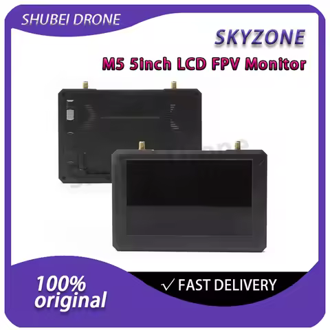 SKYZONE M5 FPV Monitor 5 Inch LCD 800x480 5.8GHz 48CH Diversity Receiver with DVR Internal Battery f
