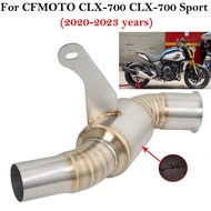 Slip On For CFMOTO CLX-700 CLX-700 Sport Motorcycle Exhaust Escape Systems Middle Link Pipe Stainles